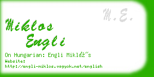 miklos engli business card